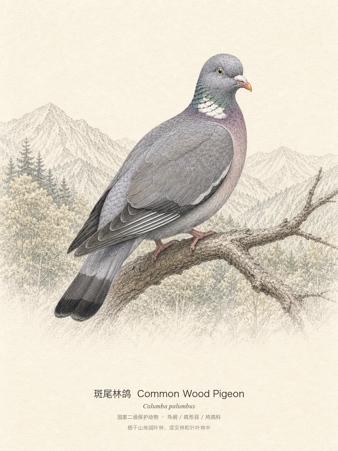 斑尾林鸽
