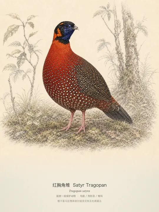 红胸角雉
