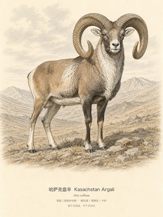 哈萨克盘羊