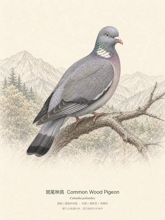 斑尾林鸽