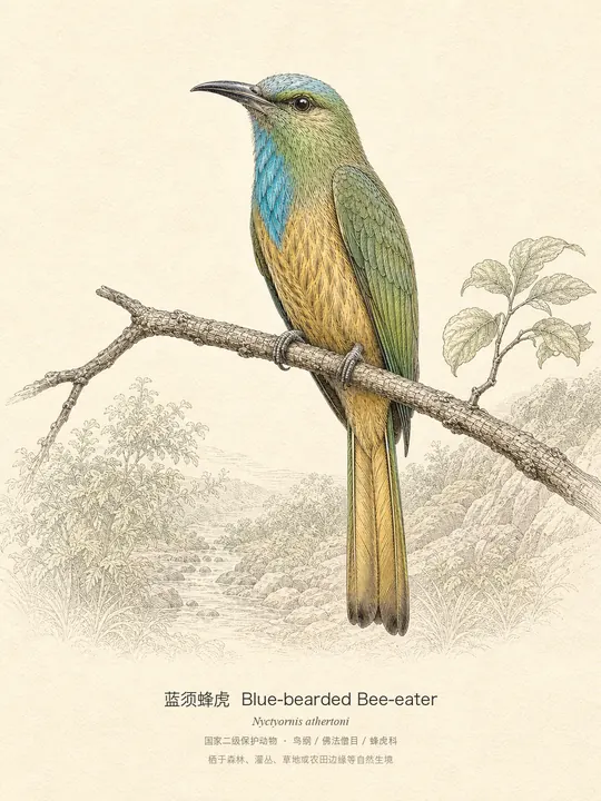 蓝须蜂虎