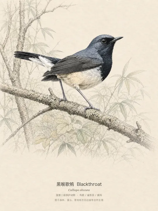 黑喉歌鸲